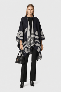 Cape Femme Hiver Bleu Marine