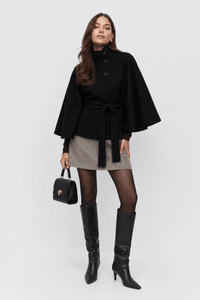 Cape Veste Femme Noire