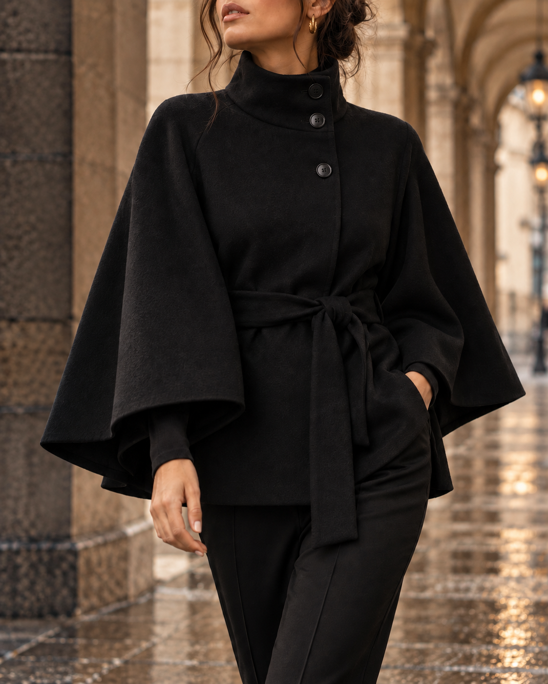 Manteau Cape Noir