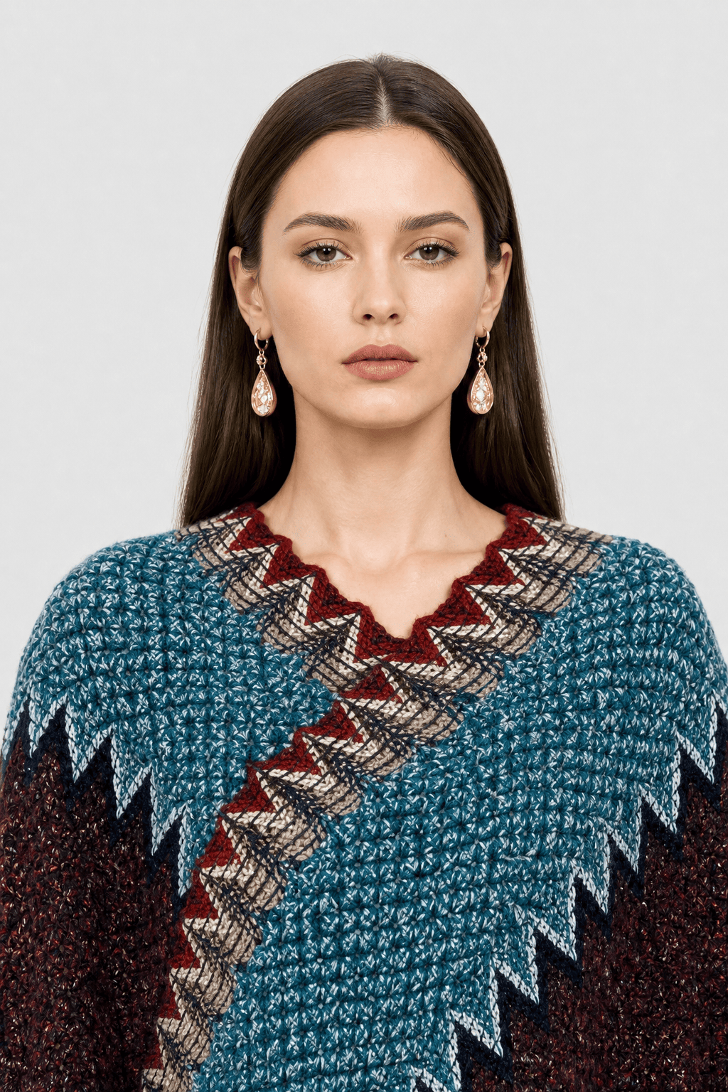 Cape Femme à Franges Colorée