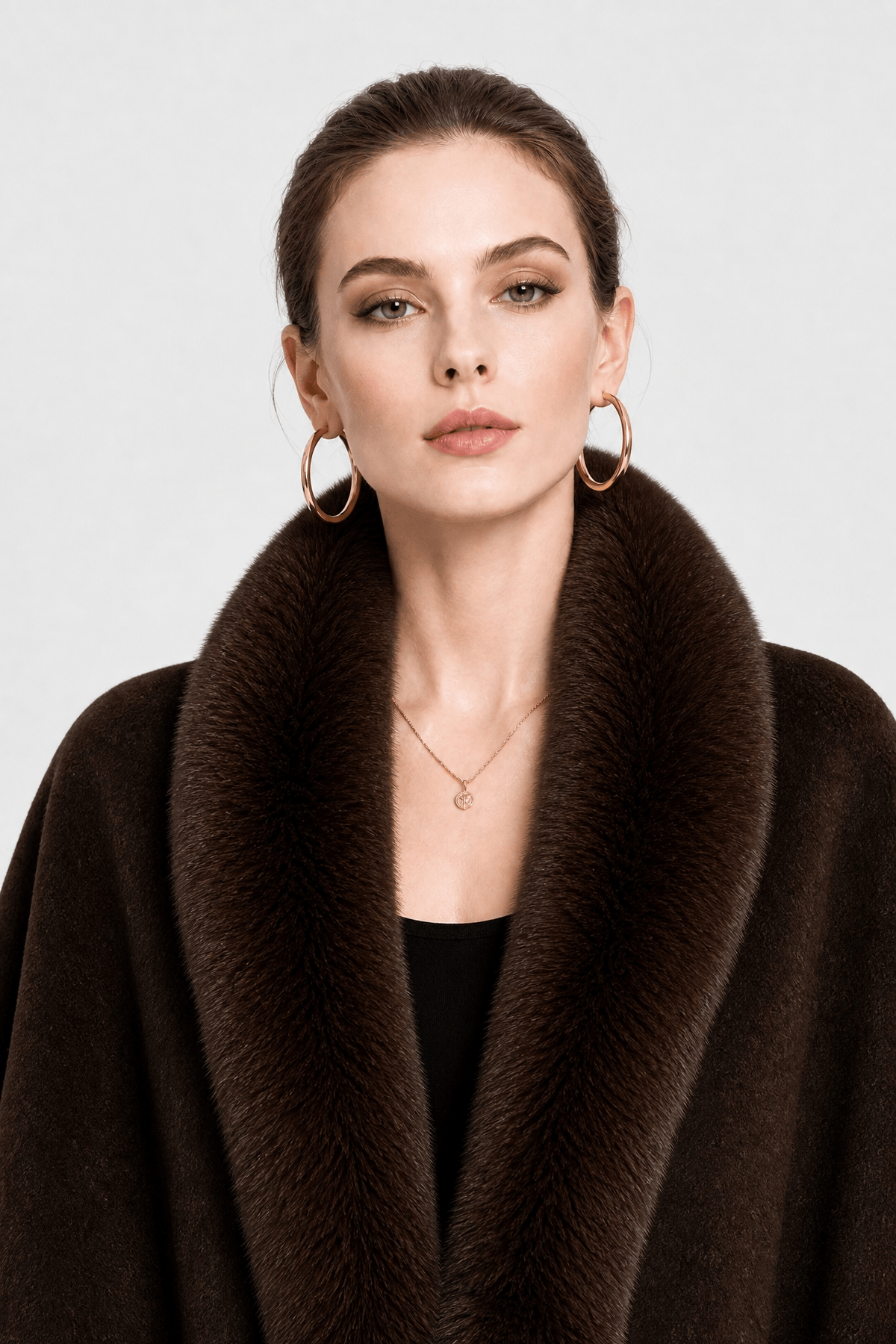 Cape Femme Hiver Fourrure