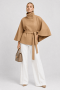 Cape Femme Manteau Boutonnée