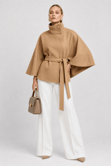 Cape Femme Manteau Boutonnée