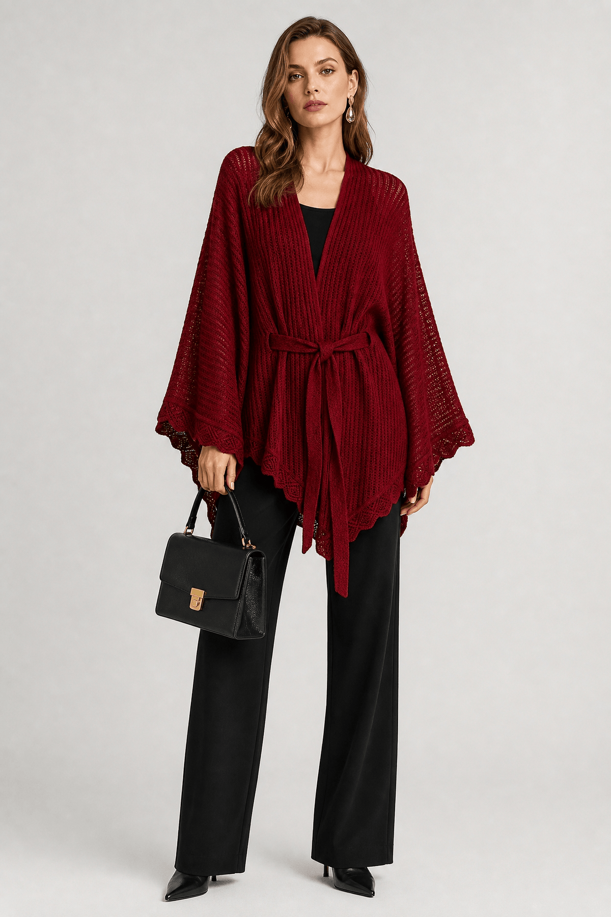 Cape Femme Rouge Bordeaux