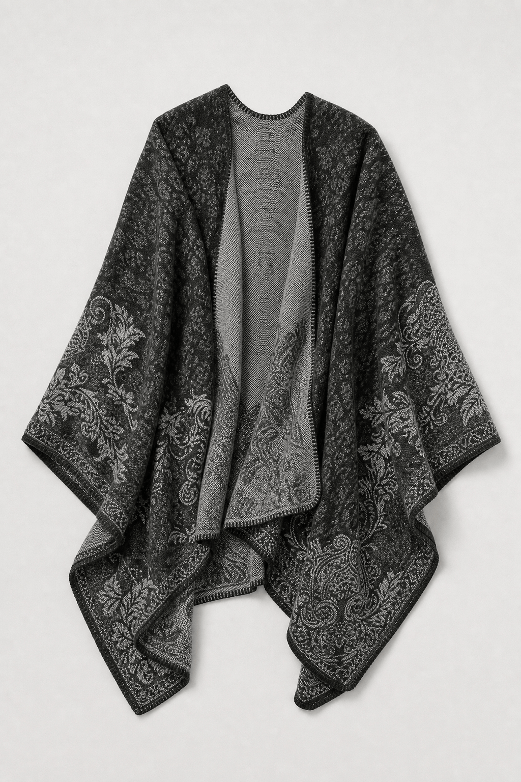 Cape Femme Grise Hiver