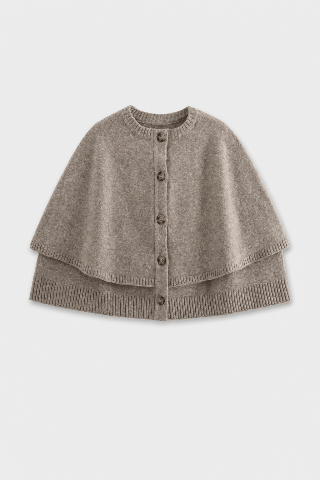 Capelet Femme Beige à Boutons