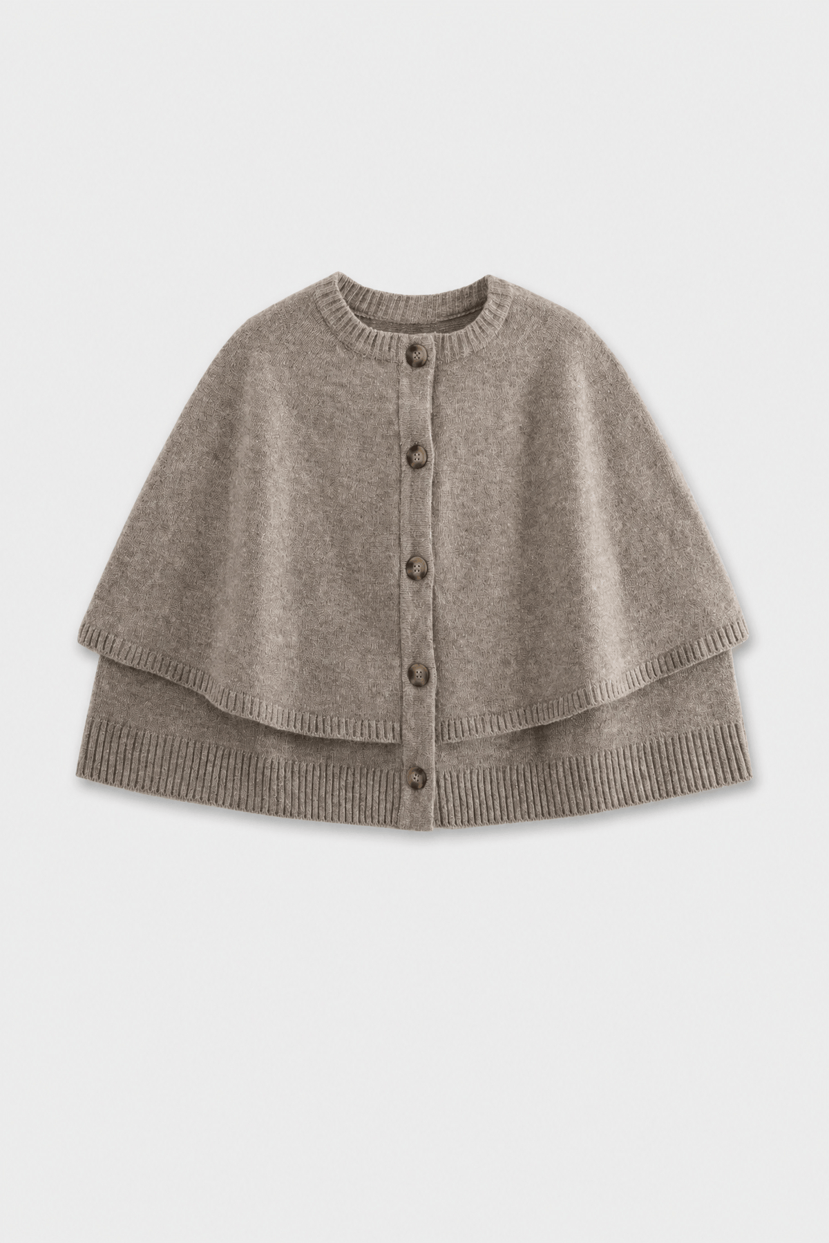 Capelet Femme Beige à Boutons