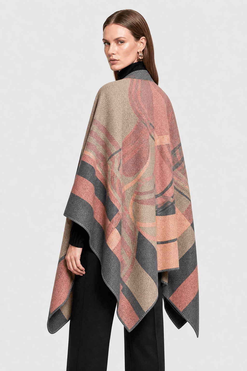 Cape Cachemire Femme Rose