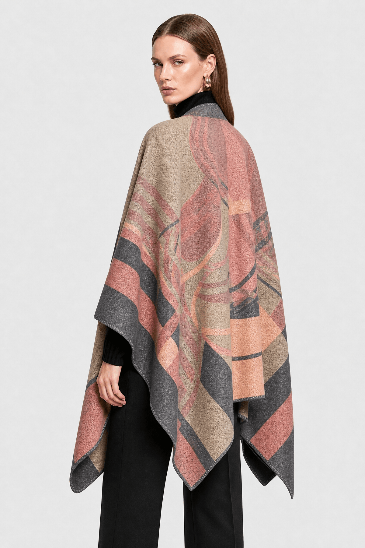 Cape Cachemire Femme Rose