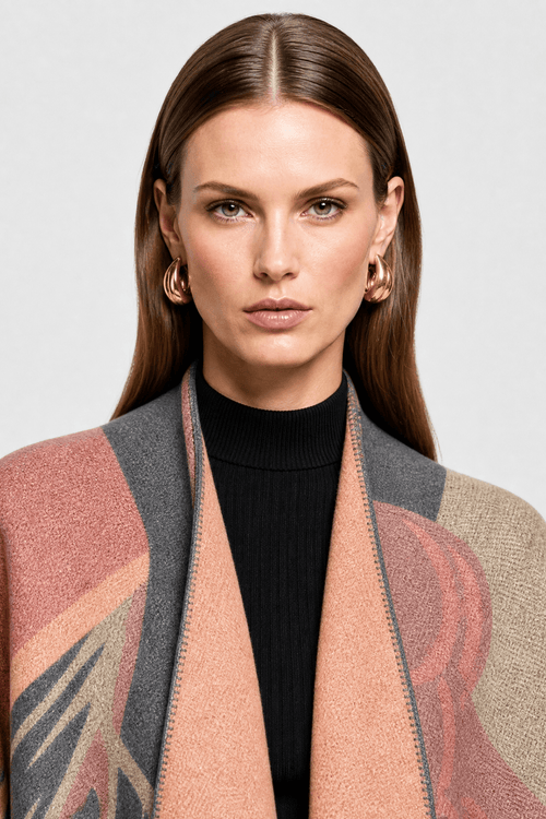 Cape Cachemire Femme Rose