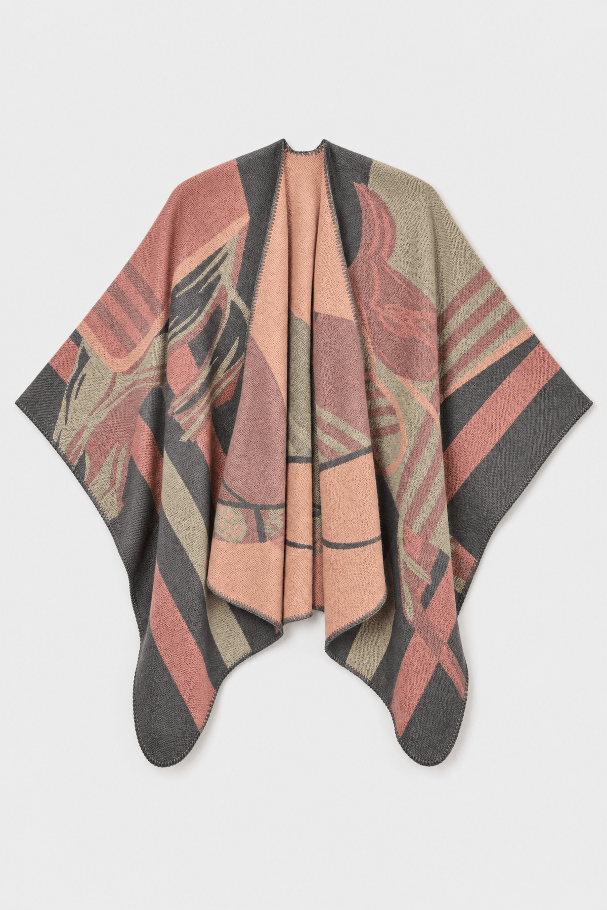 Cape Cachemire Femme Rose