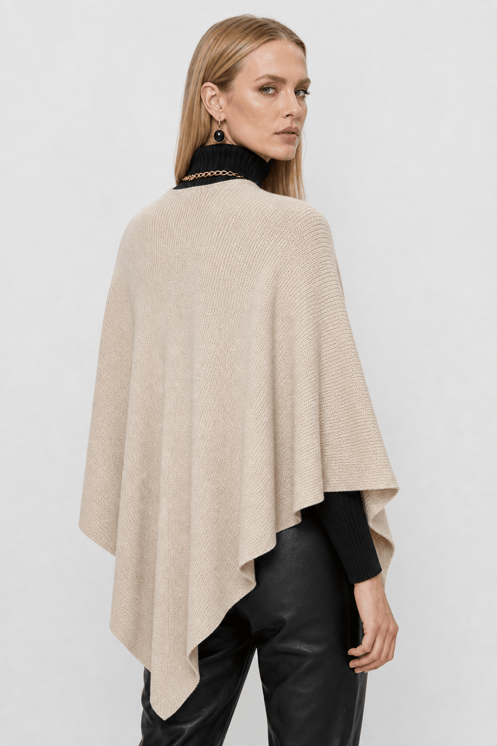 Gilet Cape Femme Beige