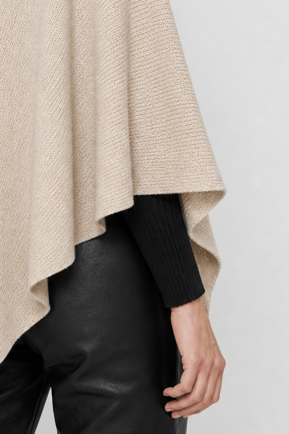 Gilet Cape Femme Beige