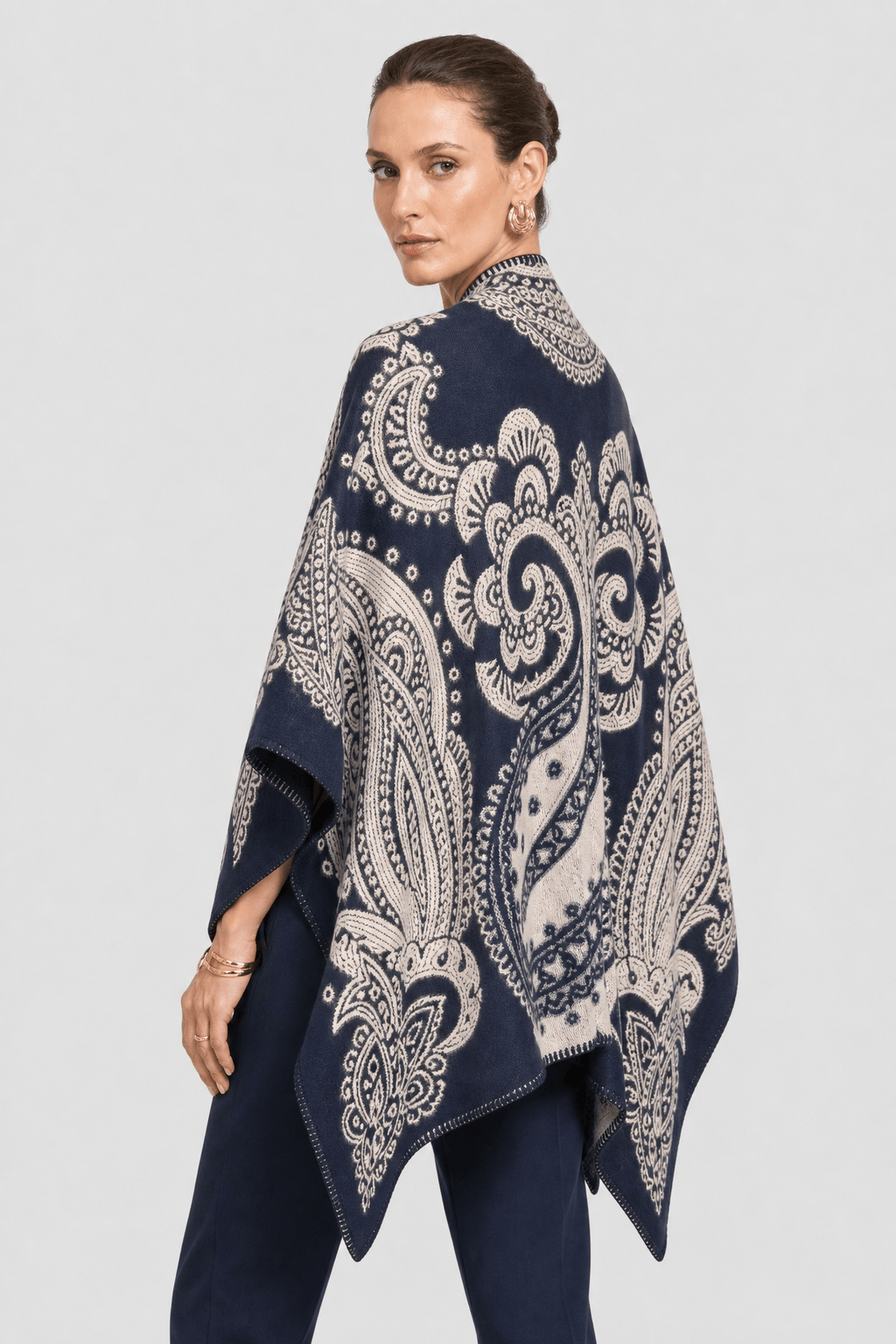 Cape Femme Bleu Marine Hiver