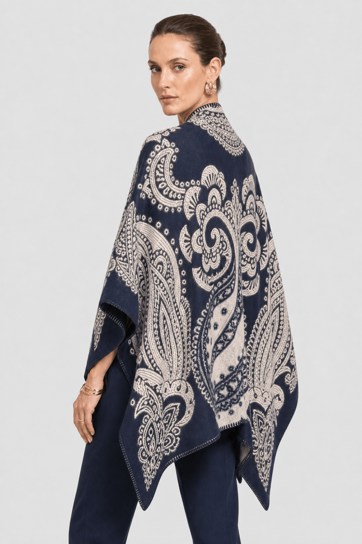 Cape Femme Bleu Marine Hiver