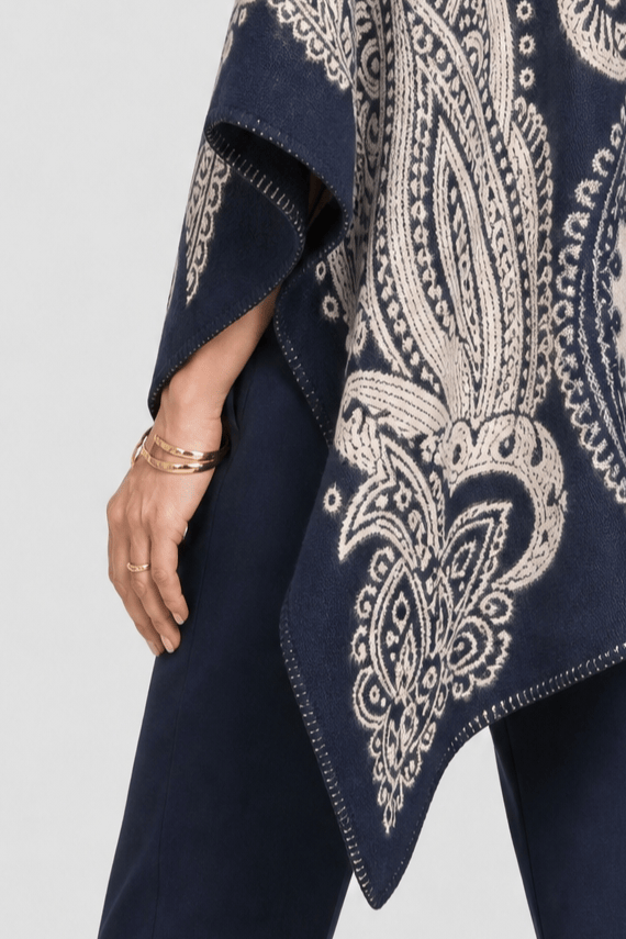 Cape Femme Bleu Marine Hiver