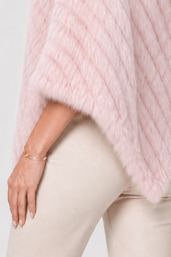 Cape Fourrure Femme Rose