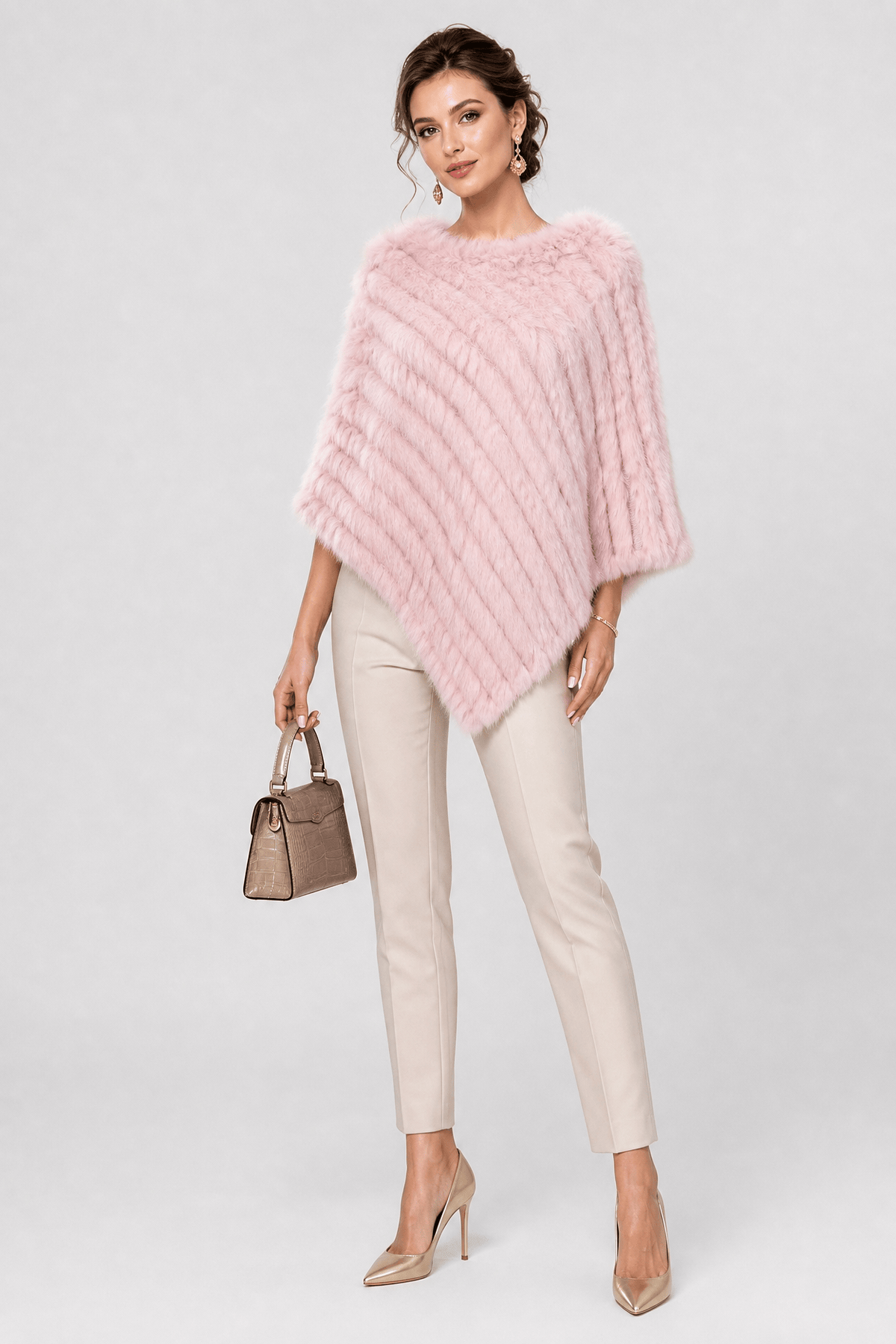 Cape Fourrure Femme Rose