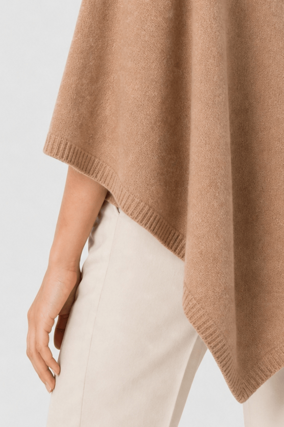 Cape Camel Femme en Laine