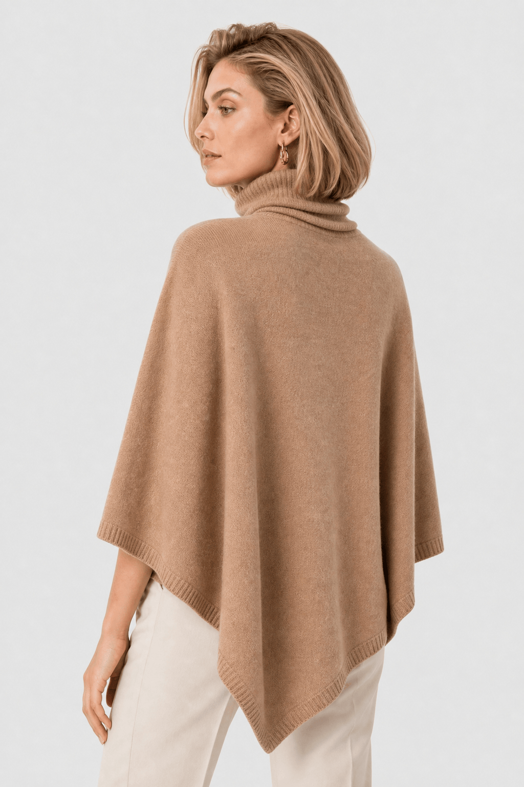 Cape Camel Femme en Laine