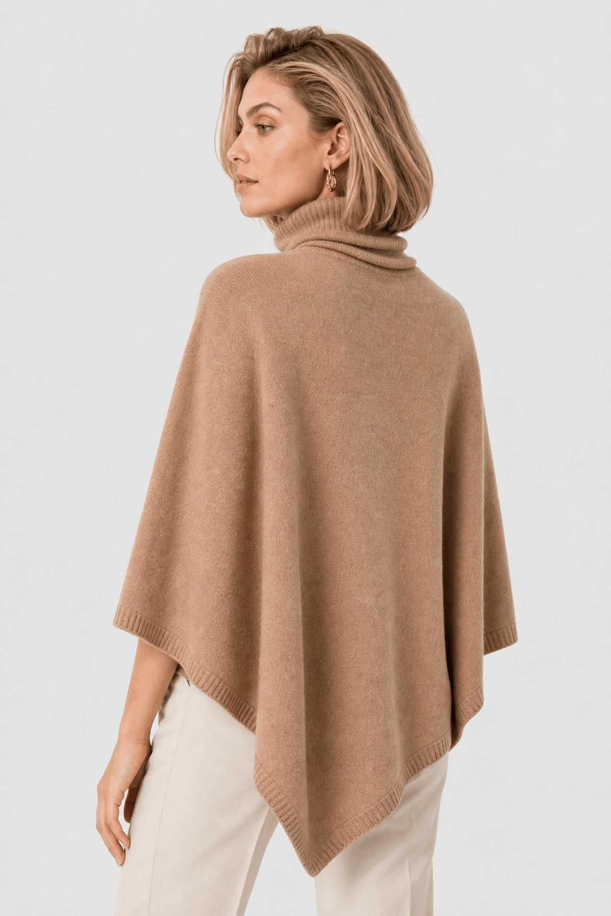 Cape Camel Femme en Laine