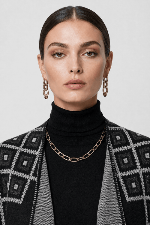 Cape Ceinturée Noire Femme