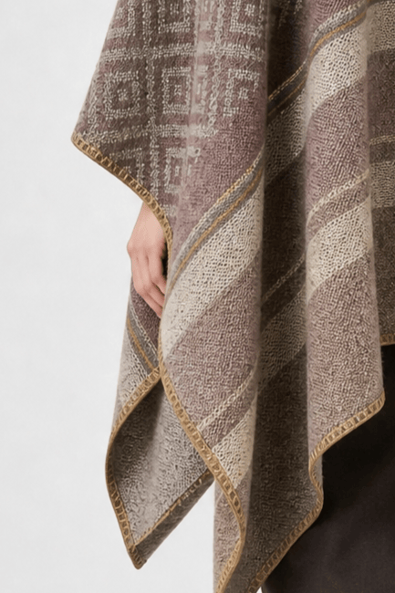 Gilet Cape Femme Ceinturé Hiver