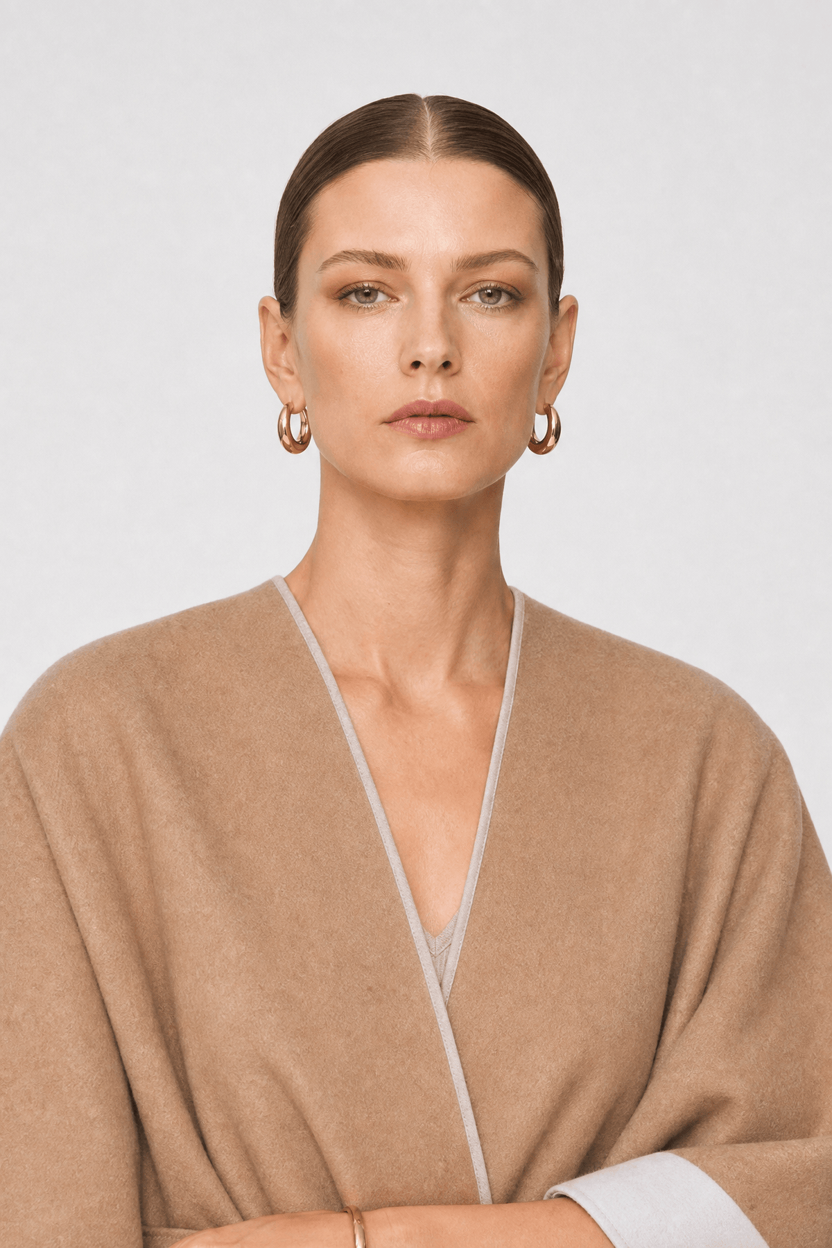 Cape Camel Femme Ceinturée