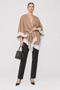 Cape Camel Femme Ceinturée