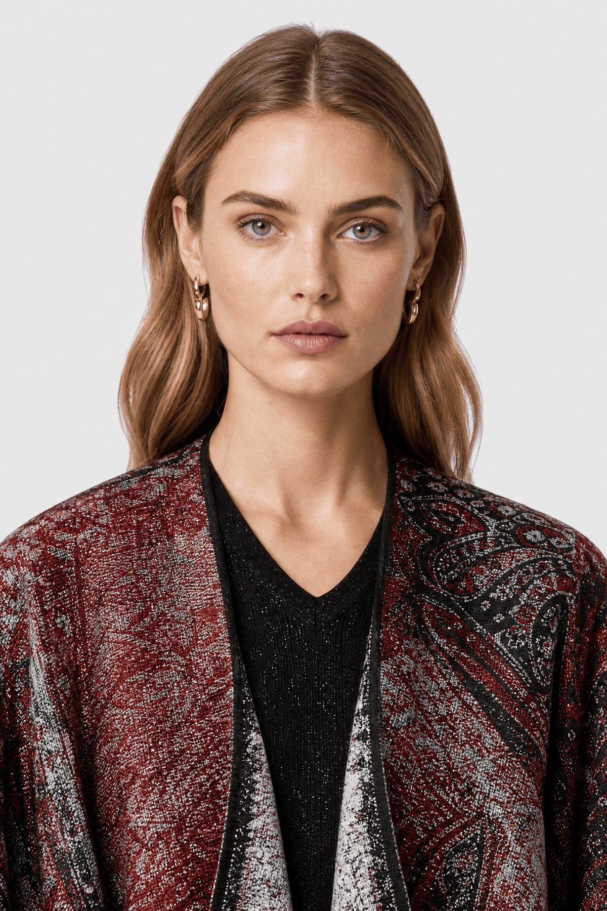 Cape Femme Ethnique Rouge