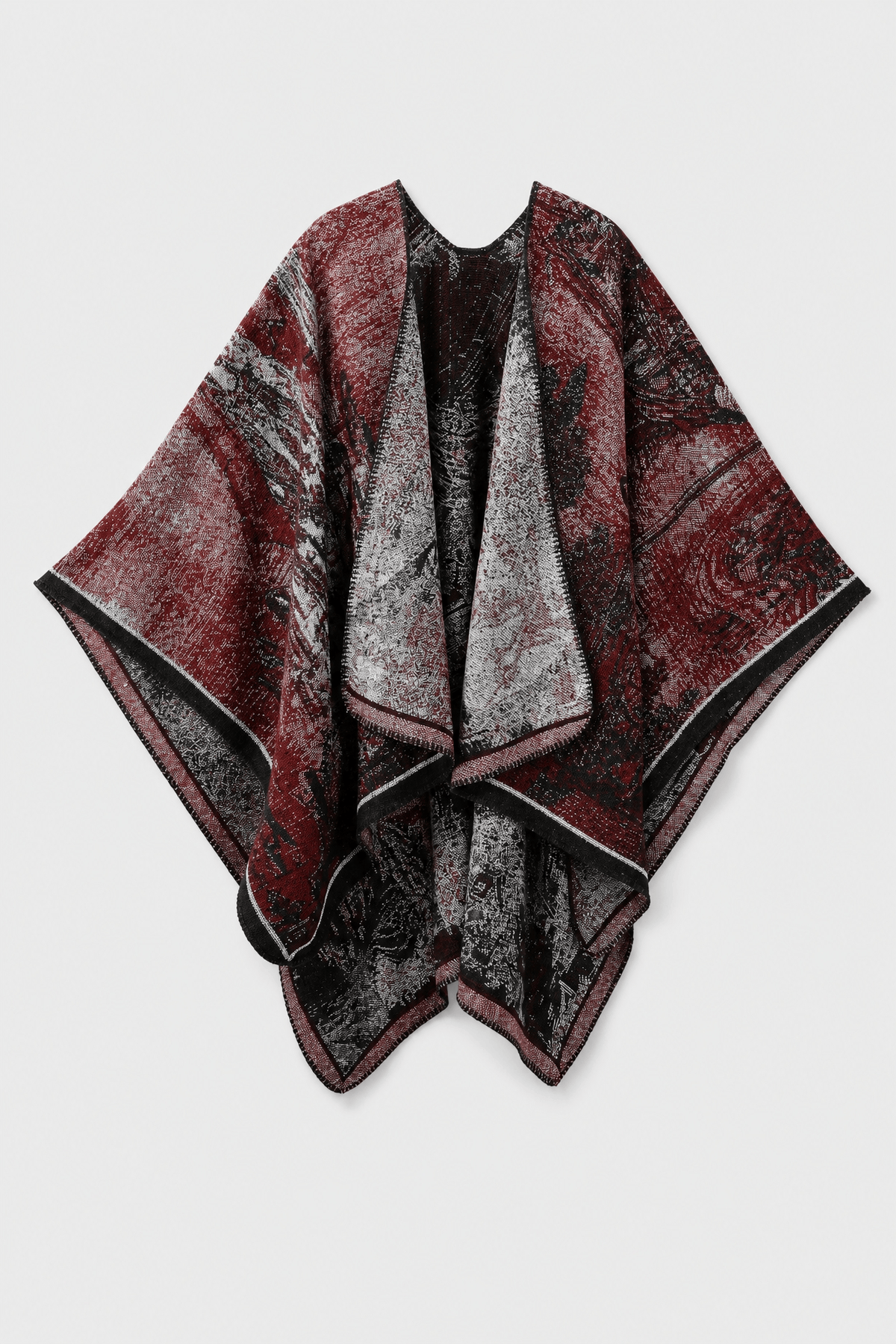 Cape Femme Ethnique Rouge