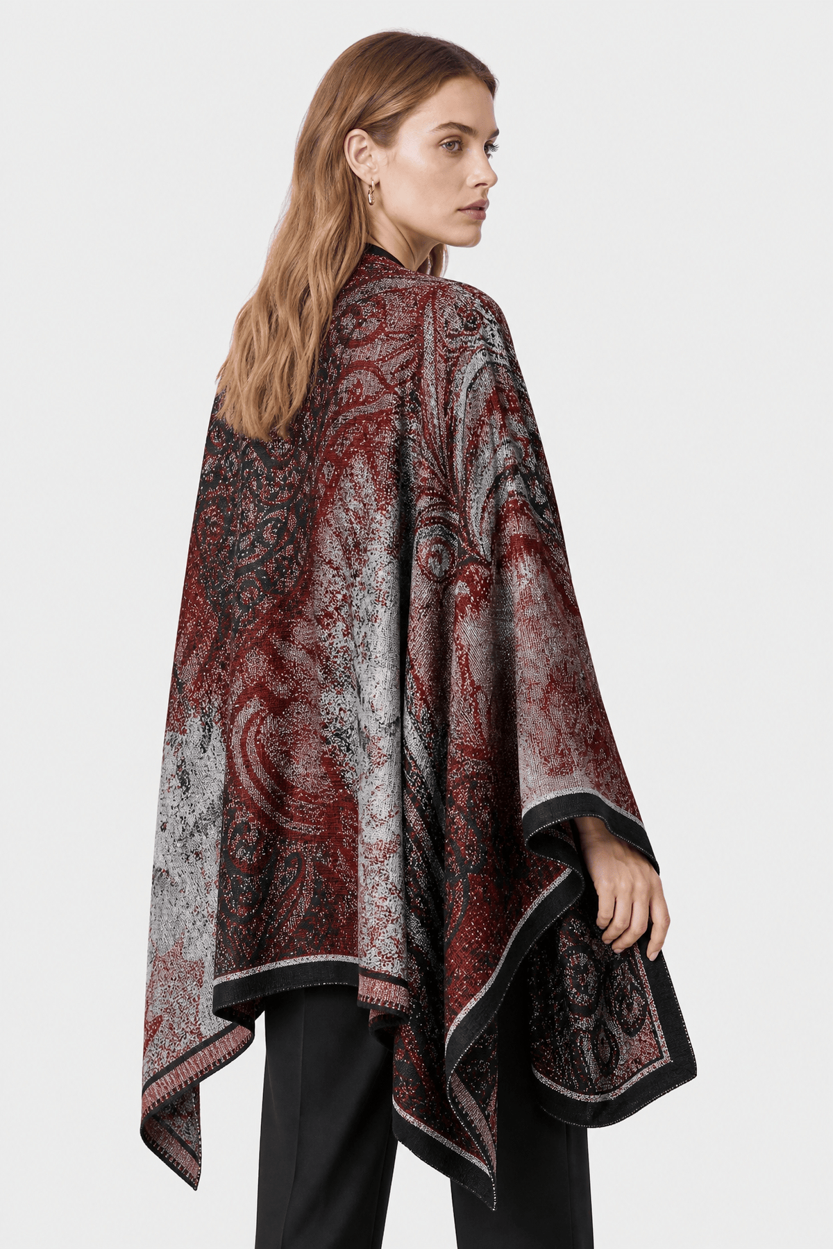 Cape Femme Ethnique Rouge