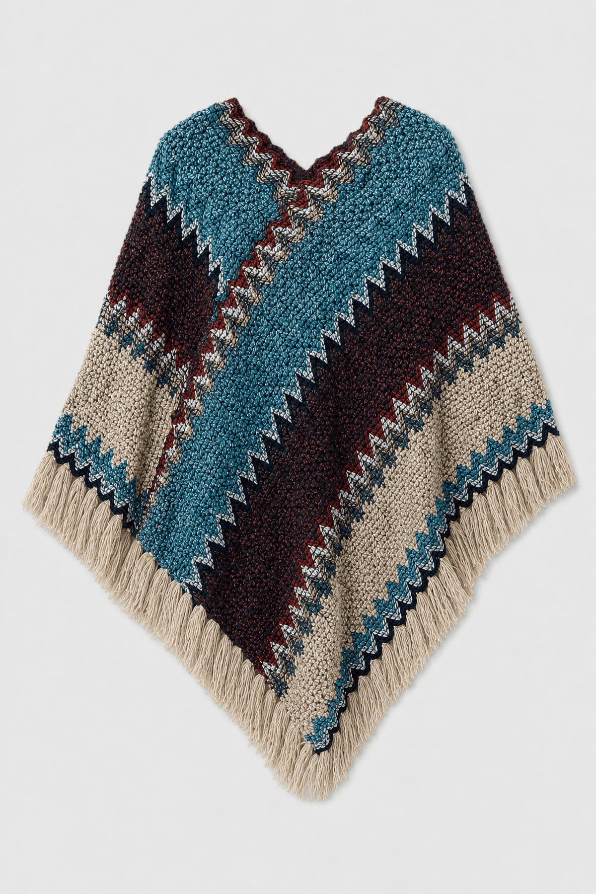 Cape Femme à Franges Colorée