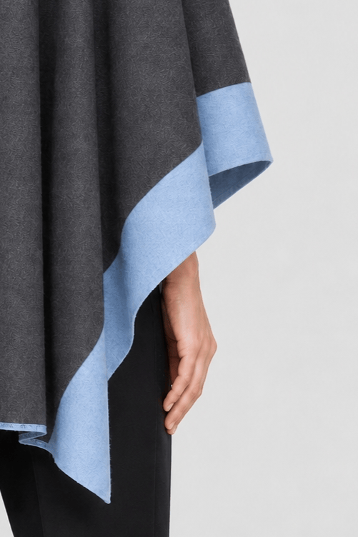 Gilet Cape Gris Femme