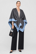 Gilet Cape Gris Femme
