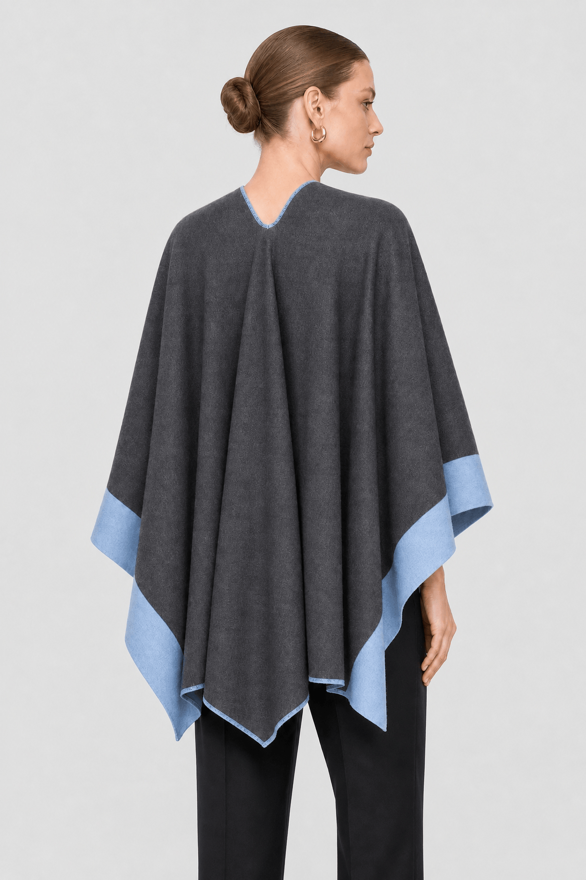 Gilet Cape Gris Femme