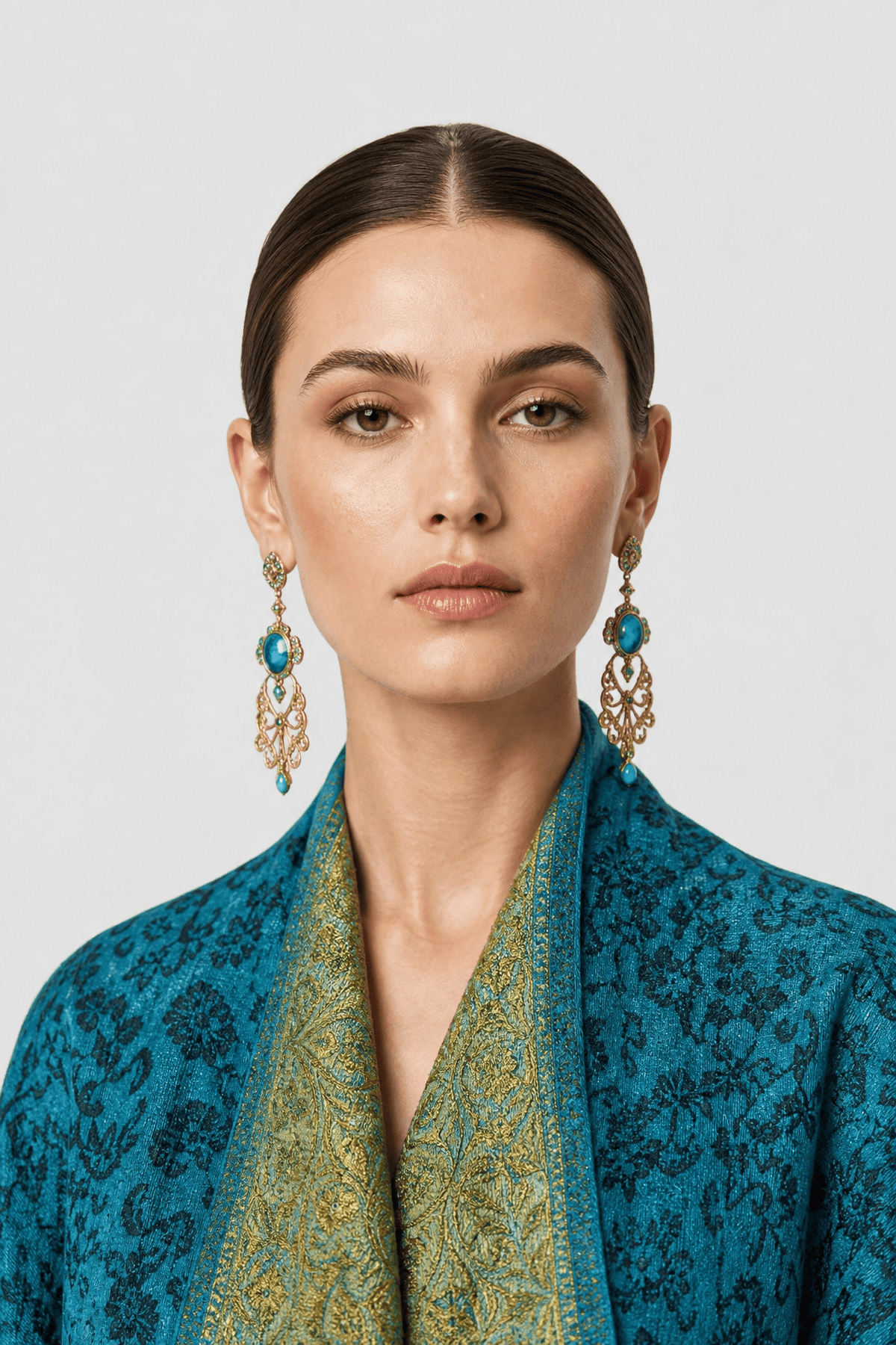 Cape Femme Verte Cachemire