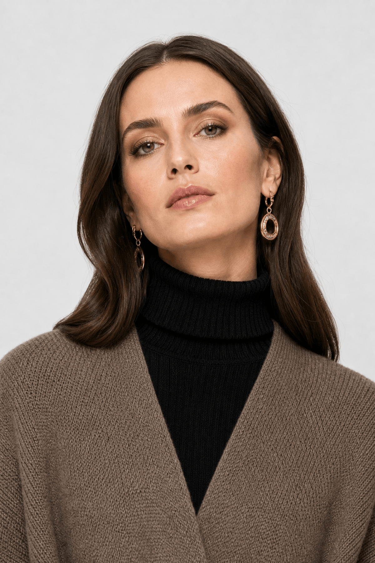 Gilet Cape Marron Femme