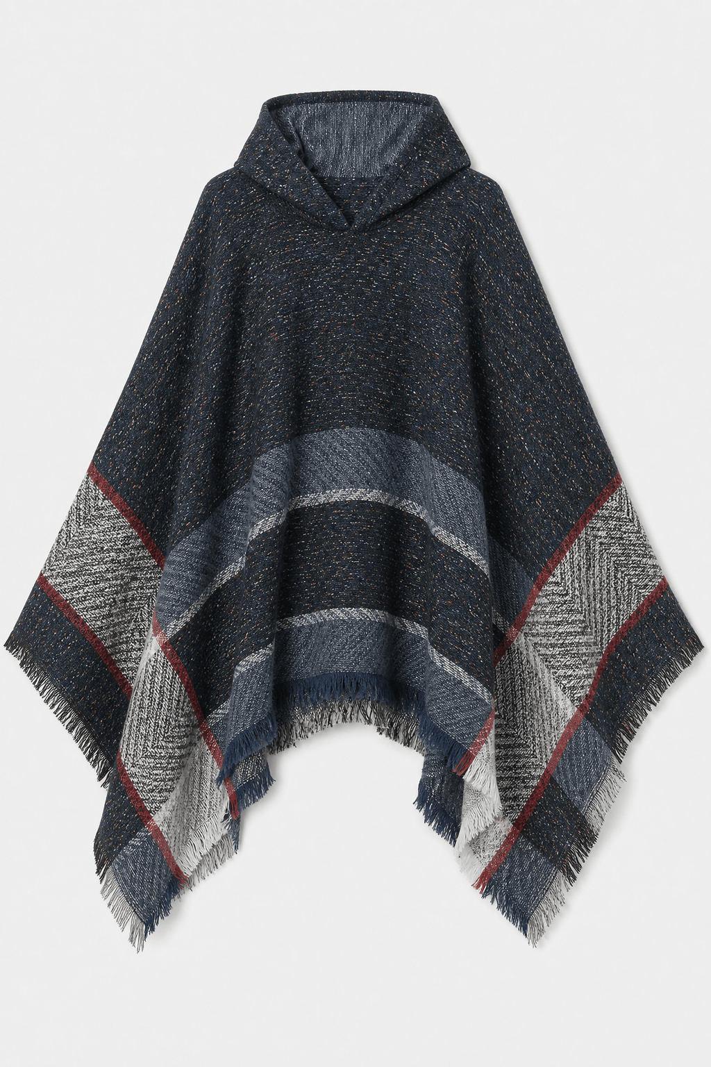 Cape à Capuche Femme Bleu Marine