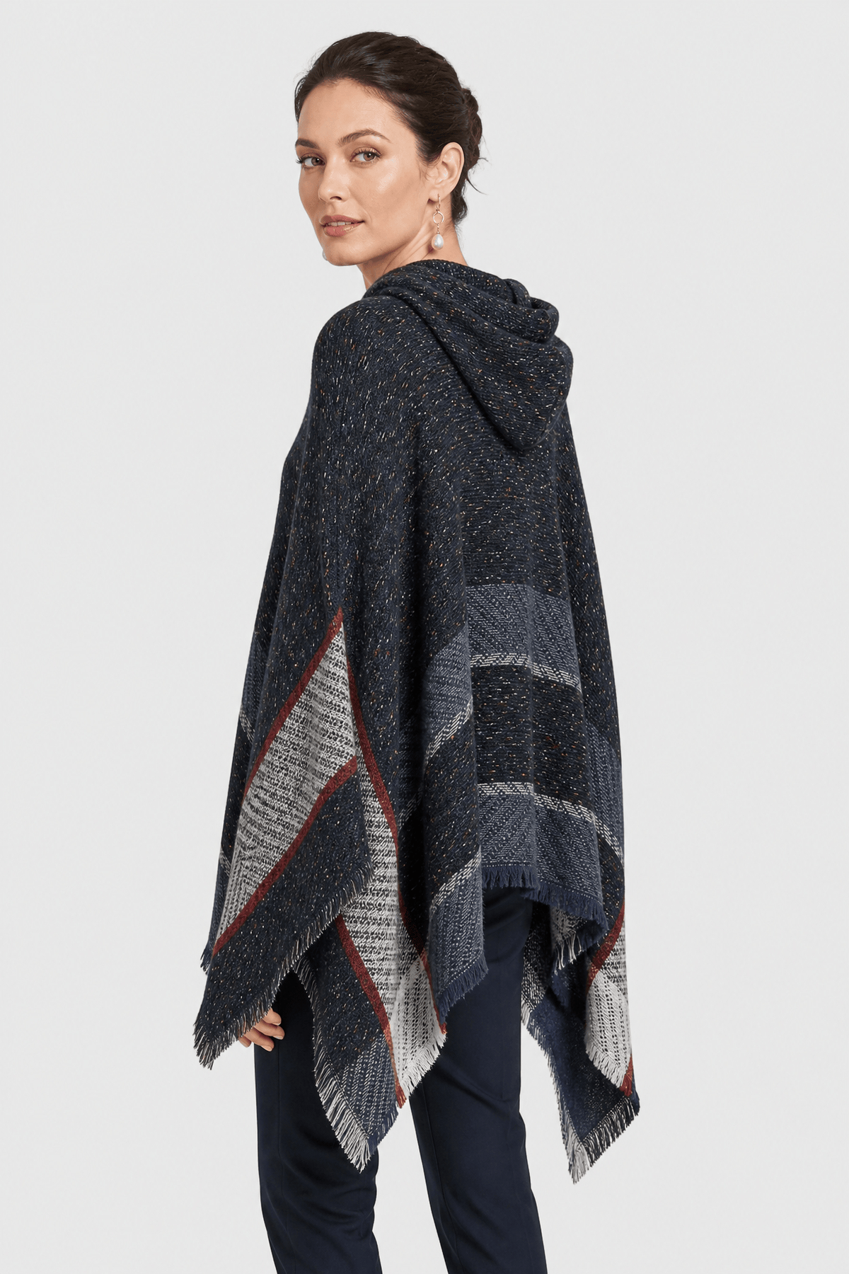 Cape à Capuche Femme Bleu Marine