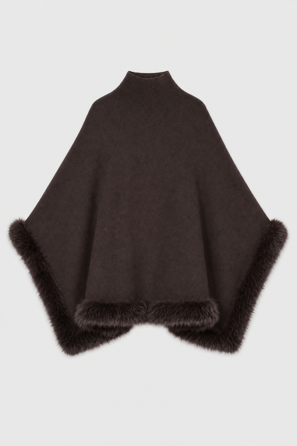 Cape Chaude Femme Fourrure Marron