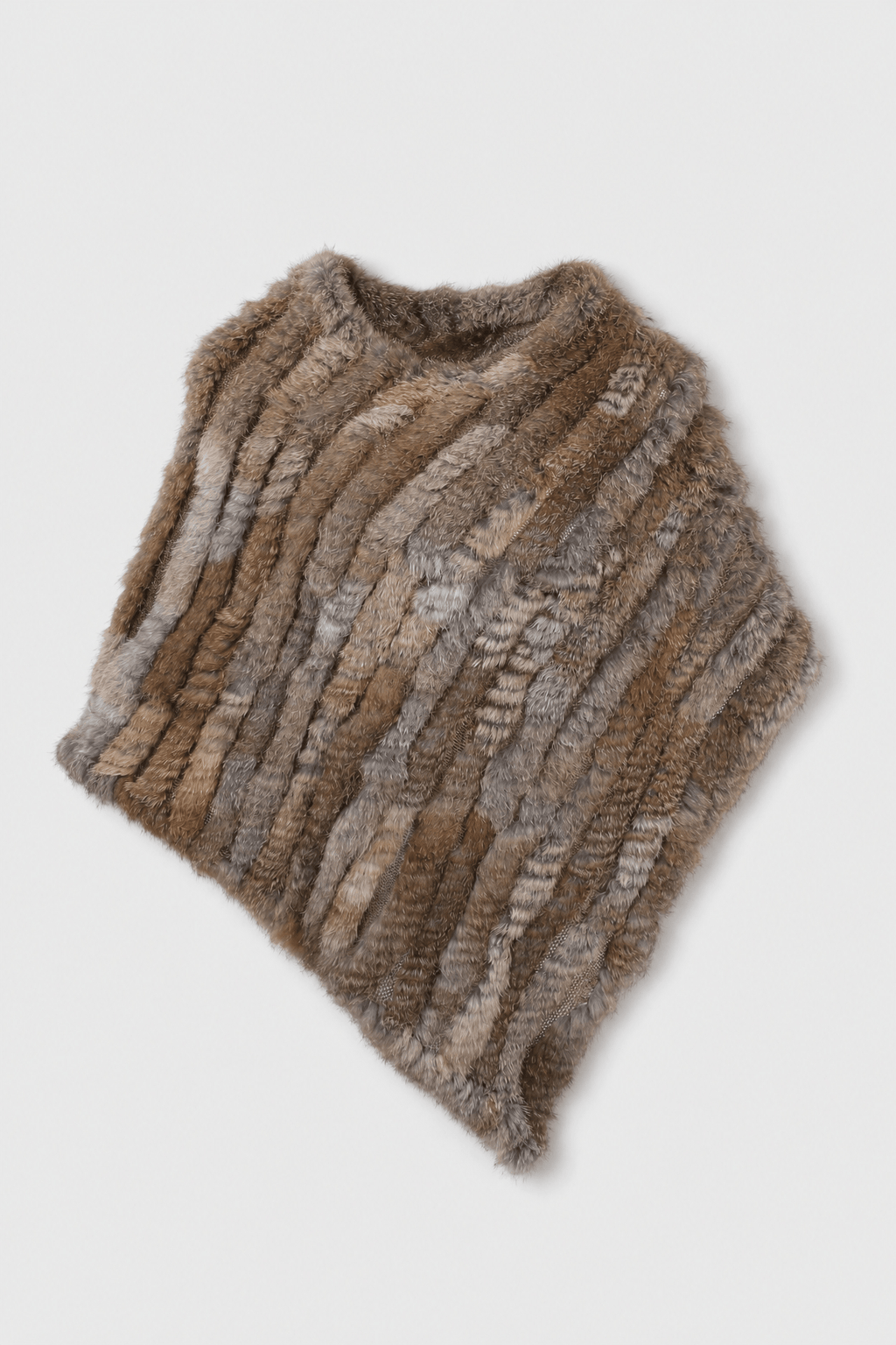 Cape Femme Fourrure Marron