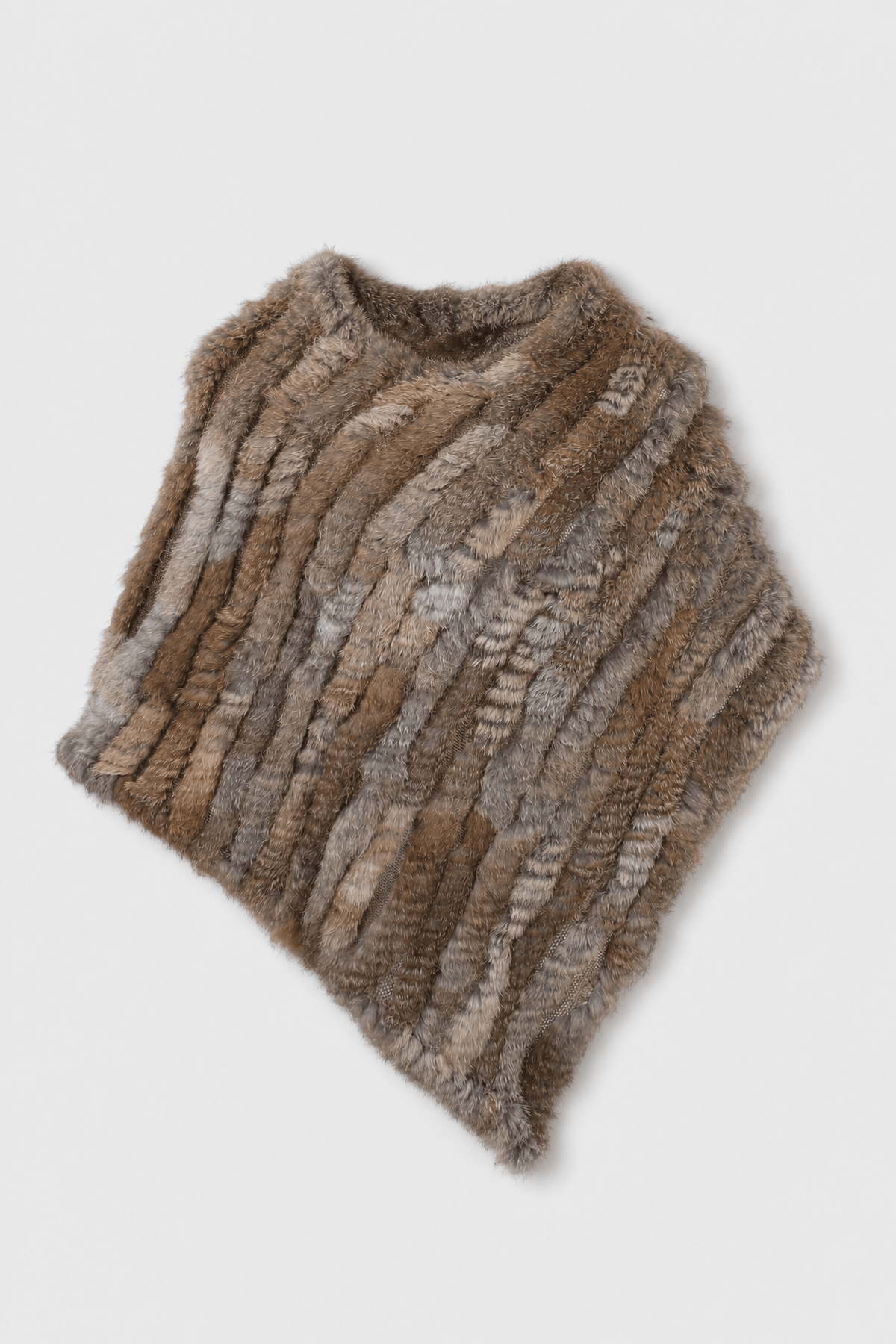 Cape Femme Fourrure Marron