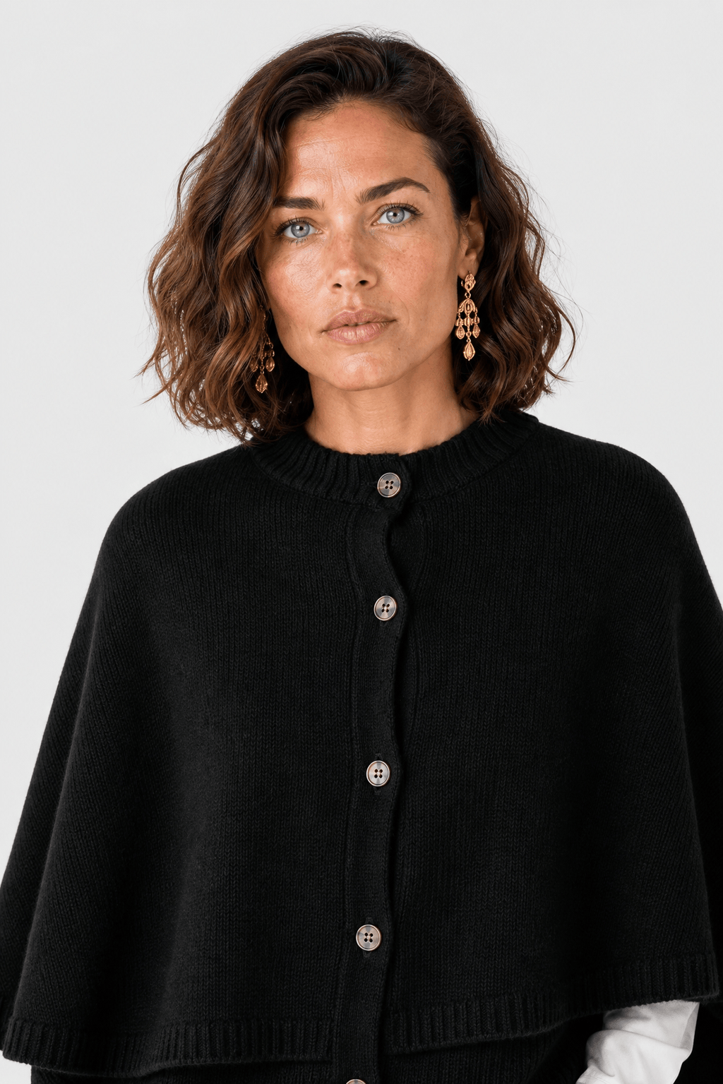Veste Cape Noire Femme