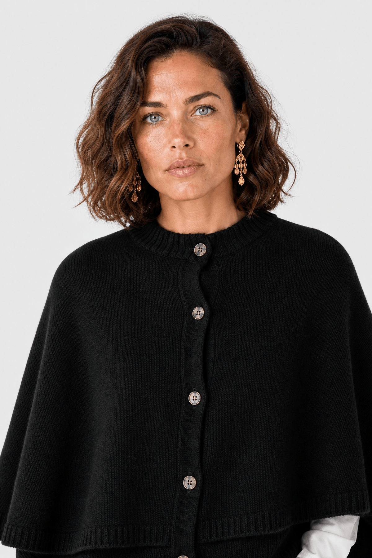 Veste Cape Noire Femme