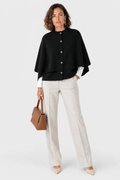 Veste Cape Noire Femme