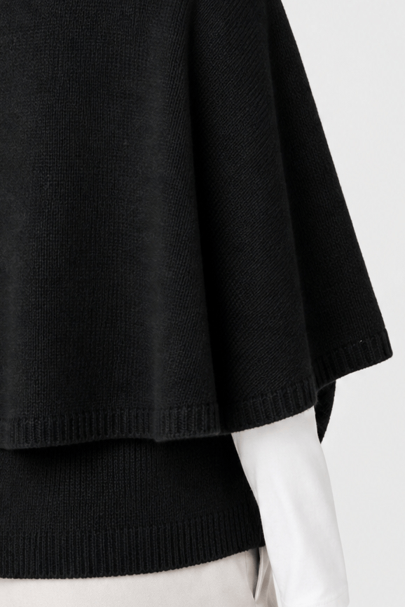 Veste Cape Noire Femme