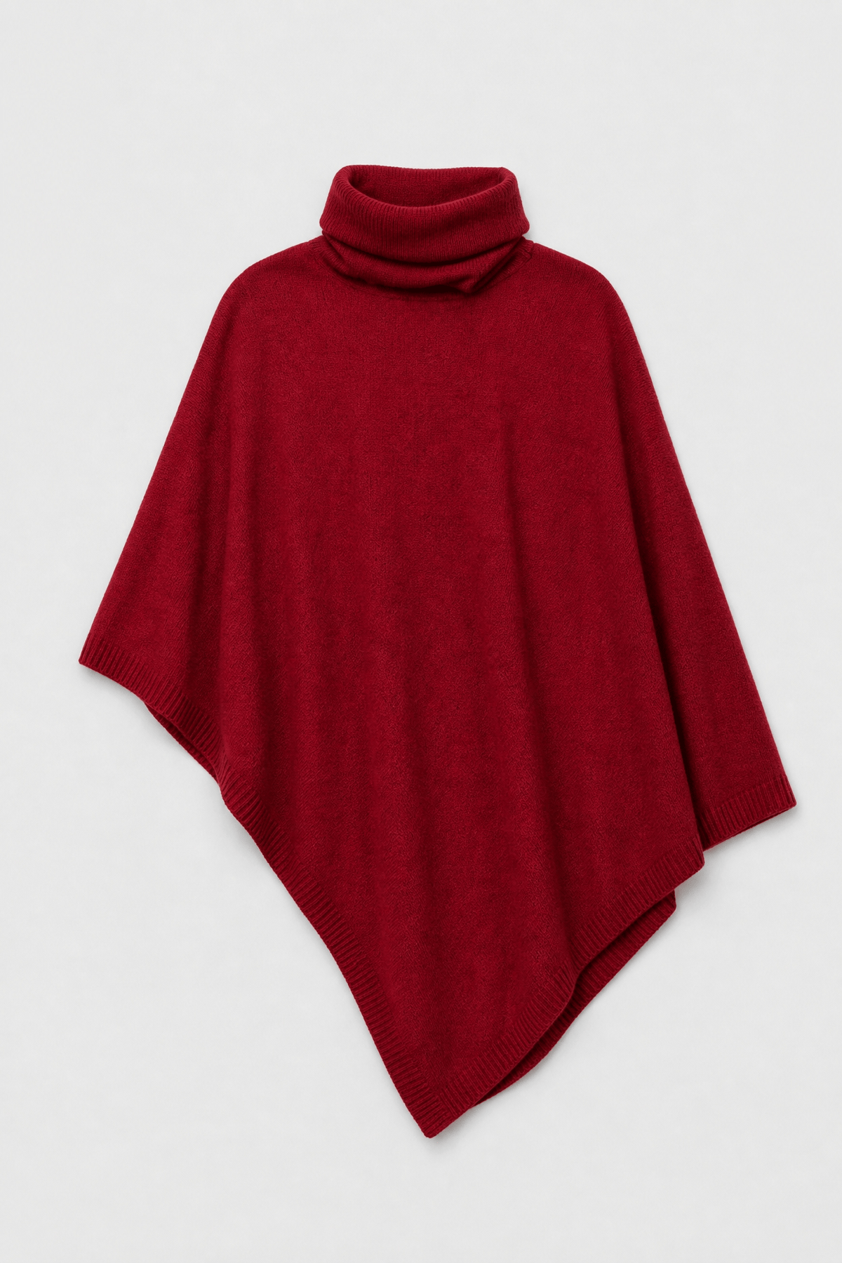 Cape en Laine Femme Rouge