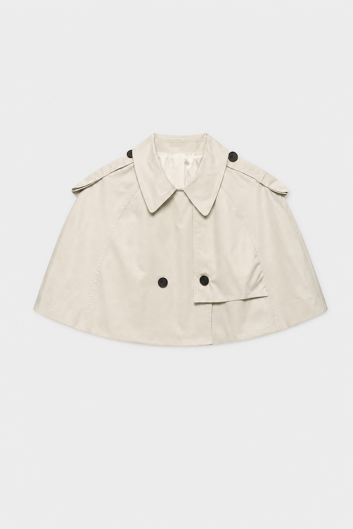 Veste Cape Femme Beige Courte