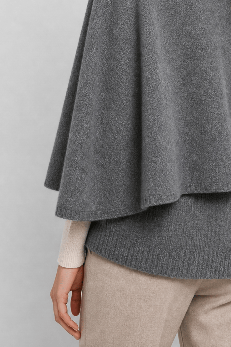 Veste Cape Courte Grise